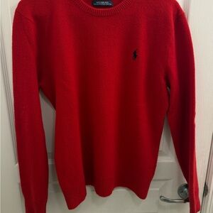 Polo Ralph Lauren Red Lambs Wool Sweater